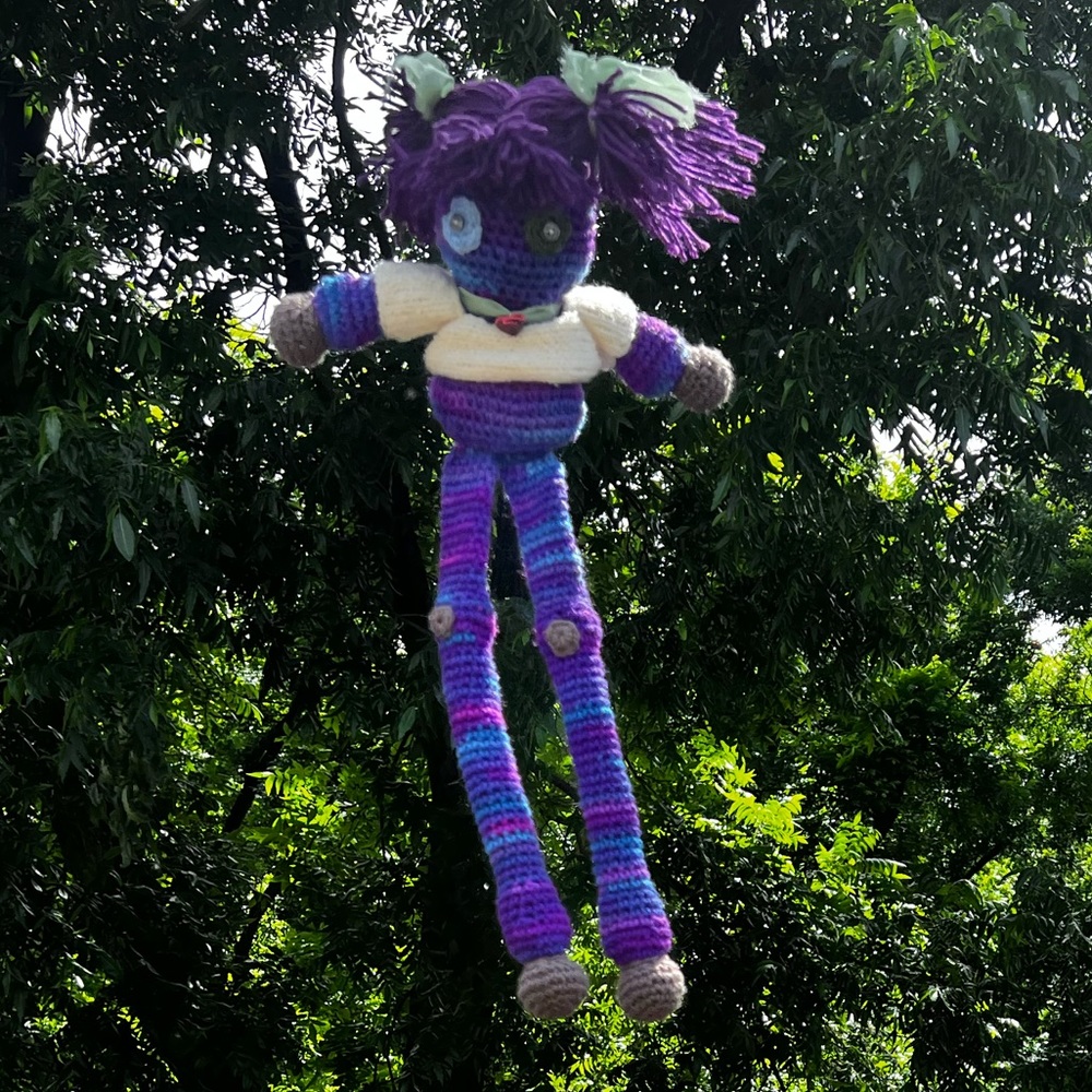 Eccentric handmade crochet plushie doll